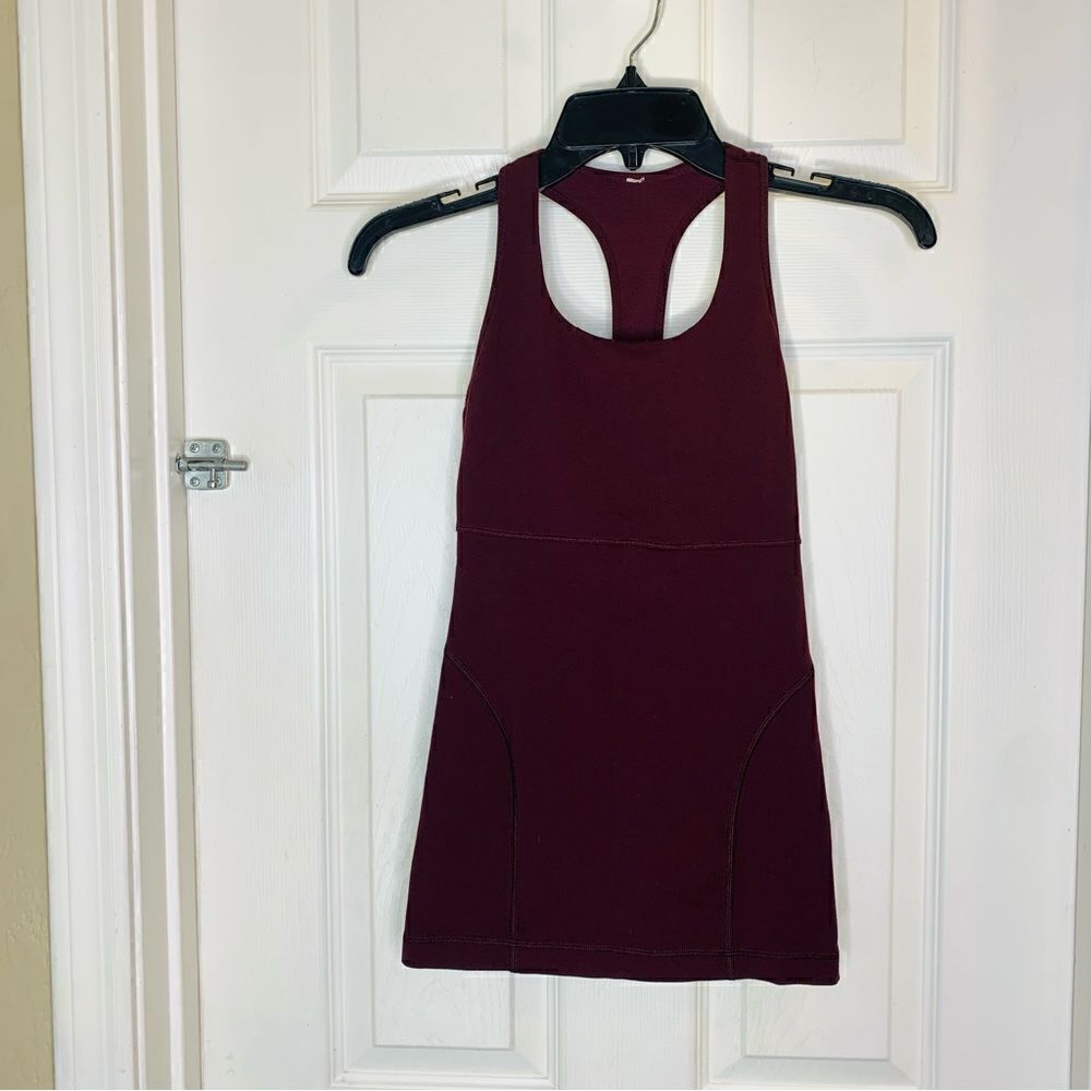 Lululemon Maroon Racerback Tank Top Size 4